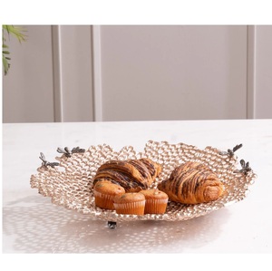 Handmade Modern Design Copper Oval Serving <b>Tray</b> for Weddings & Ramadan Dinners for Food & Cookie Serving - Product Image 6