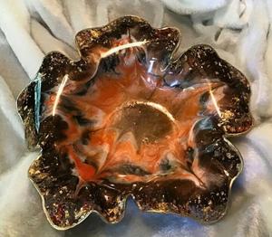 Cuenco de resina hecho a mano con diseño redondo de pasas, vajilla de cocina de Hotel de alta calidad, cubiertos de fiesta en casa - Product Image 1