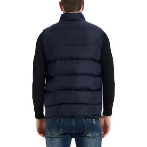 Chaleco Acolchado Transpirable de Lona 100% Poliéster Personalizado OEM, Chaqueta de Invierno para Hombre con Cremallera, Logotipo, Impermeable, Informal, Servicio OEM de Marca - Product Image 2
