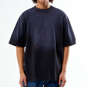 T-shirt surdimensionné 100% coton tricoté tissu personnalisé DTG impression numérique motif graphique Streetwear bas quantité minimale de commande fabricant - Product Image 3