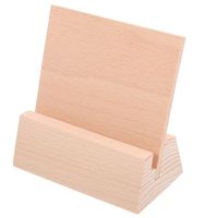 Présentoir de cartes de visite et porte-menus en bois de santal poli, format A4, A5, A6, couleur naturelle, personnalisable, pour bureau