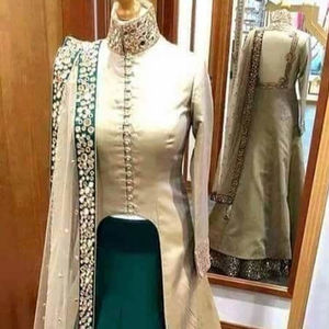 2023 élégant indien/pakistanais veste Lehenga robe belle Zari broderie dentelle bouton paillettes motifs diamant naturel - Product Image 1