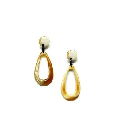 Modern Earring Horn Ox Horn Earrings Jewelry With Natural Skin For Woman Girls 100% Natural & Eco Friendly Polished From India