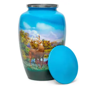 Urna Funeraria para Adultos, Diseño Personalizable, Acabado Brillante, Capacidad de 200 Pulgadas Cúbicas, Estilo Americano, Hecha en Uttar Pradesh - Product Image 1