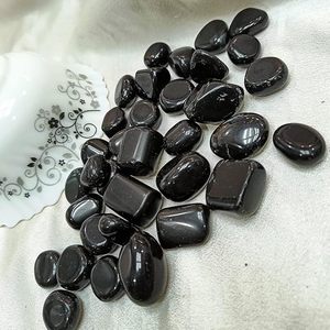 Pierres dégringolées de guérison en obsidienne noire de haute qualité-Soulagement du stress et croissance spirituelle-Énergie positive et cristal de fabrication de bijoux - Product Image 3