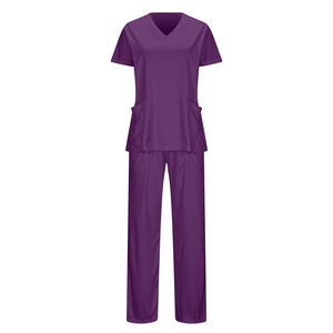Customizable New Design Unisex Scrub Suit Medical Nursing Hospital Uniform Set Polyester/Cotton Twill Needle Detection Seamless - Product Image 6