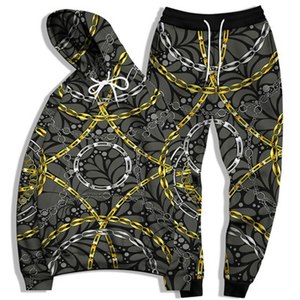 Survêtement pour homme de haute qualité, respirant, coupe-vent, écologique, impression numérique 3D, automne-hiver, ample, décontracté, sweat-shirt à capuche et pantalon de survêtement - Product Image 5