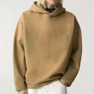 เสื้อฮู้ดมัดย้อมสำหรับผู้ชายผ้าฝ้ายลายทึบขนาด XL แบบลำลองปรับแต่งได้สำหรับฤดูใบไม้ร่วง - Product Image 2