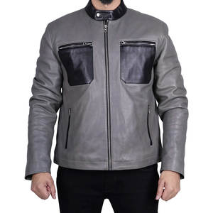 Chaqueta de Cuero para Hombre de Alta Calidad, Hecha a Medida, Diseño Elegante en la Parte Delantera, Cuello Alto, Transpirable, Nueva Llegada, Ropa Exterior al por Mayor - Product Image 3