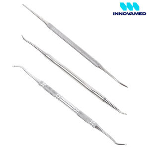 Limas de Podología para uñas encarnadas de acero inoxidable de doble extremo, 3 uds., instrumentos de curetas manuales, herramienta quirúrgica básica, uñas encarnadas - Product Image 2