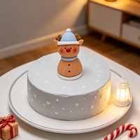 Décoration de gâteau HALAL personnalisée en gros pour boulangerie, motif animal 3D comestible en forme de cerf, saveur bonbon fruitée, en sucre, style dessin animé