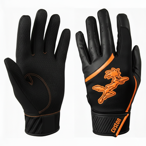 Gants de baseball de haute densité avec logo personnalisé, vente en gros, doublure souple absorbant les chocs, poignet sécurisé, gants de frappe de baseball - Product Image 6