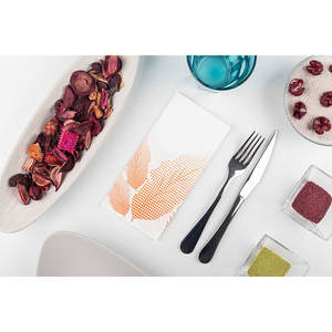 Serviettes imprimées Otoo orange 40x40cm, pliées 1/8, tissu sec ultra-doux, 480 pièces, B2B - Product Image 2