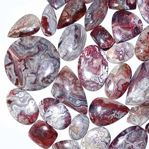 Vente en gros d'agate naturelle folle en dentelle Cabochon de pierres précieuses en vrac Fabrication de bijoux en quartz Pierres précieuses en vrac - Product Image 4