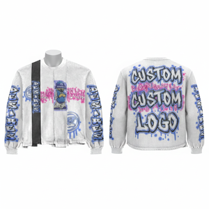 Camiseta gráfica personalizada de algodón de manga larga para hombre y mujer, estilo urbano, oversize, estampada. - Product Image 1