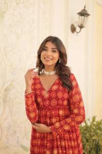 ชุดเดรสผ้าเรยอนสำหรับผู้ใหญ่ชุดแฟนซี Georgette Anarkali - Product Image 5