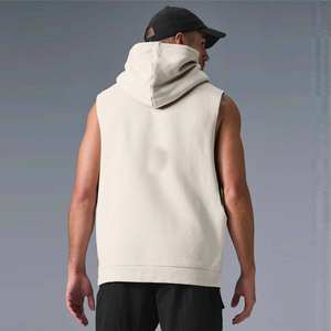 Sudaderas con capucha sin mangas para hombre de alta calidad Active Gym Workout Top Ropa de calle deportiva de moda Ligero Suave de gran tamaño - Product Image 3