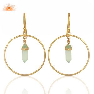 Pendiente colgante de piedras preciosas de Calcedonia de agua Natural de Plata de Ley 925 fina para mujer, joyería de plata para mujer, regalo para ella - Product Image 1