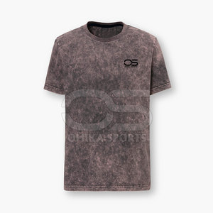 Camiseta de gran tamaño 100% de algodón para hombre con lavado ácido con aspecto Vintage lavado, camiseta de lavado ácido para hombre - Product Image 1
