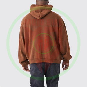 Vêtements personnalisés Streetwear Hoodies délavés à l'acide de qualité supérieure Hoodie lourd pour hommes Séchage rapide Respirant Hoodies délavés à l'acide - Product Image 2