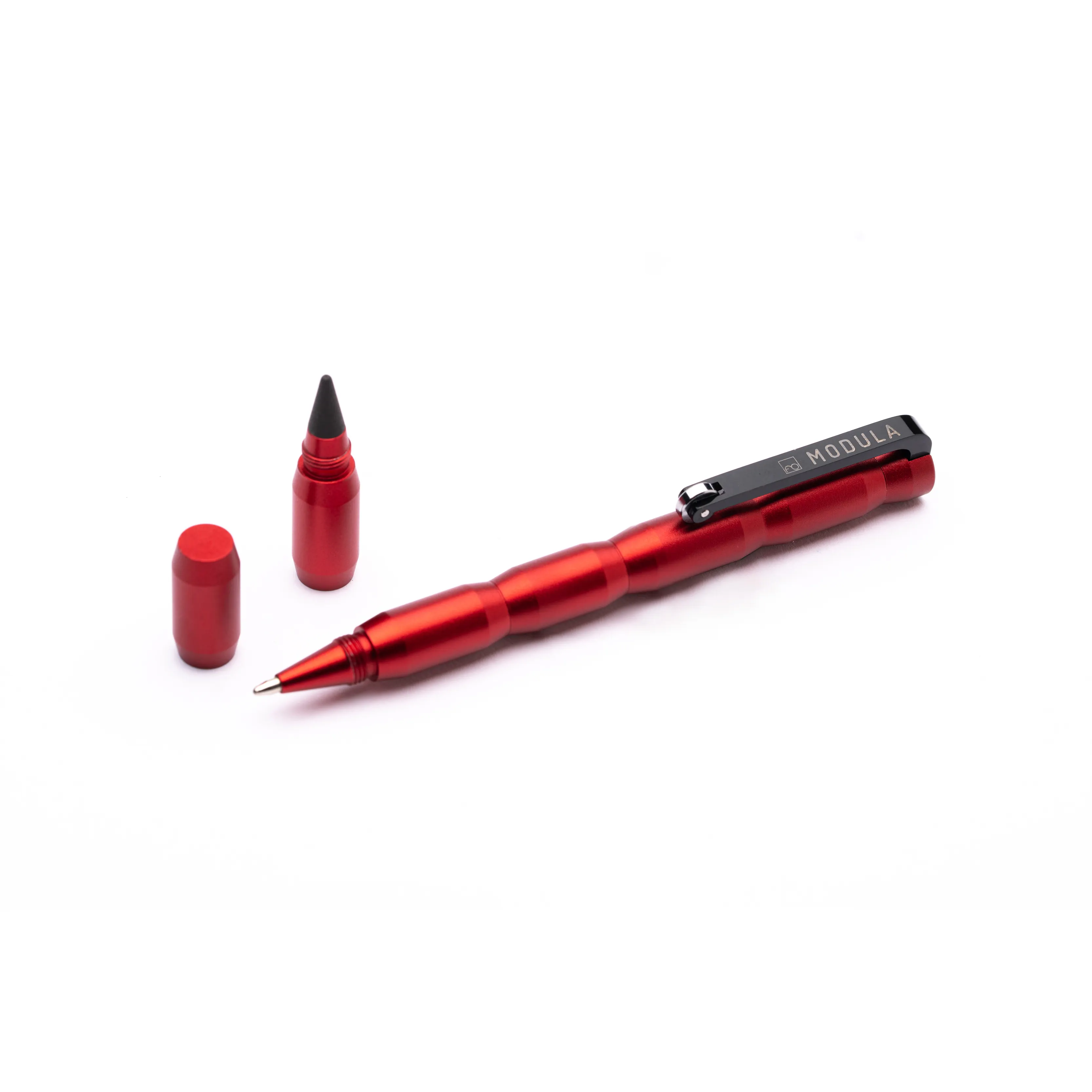 עט מודולרי חדשני עם מילוי כדורי כדורי פוינט ועיצוב קצה גרפיט להחלפה באיטליה עבור מודולה מתנה עסקית אדום