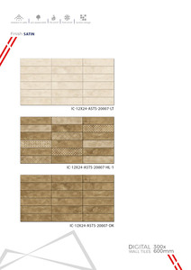 7 carreaux muraux en céramique de style luxueux 300x600mm pour salle de bain et cuisine, surface brillante mate effet sucre, pour murs intérieurs élégants - Product Image 4
