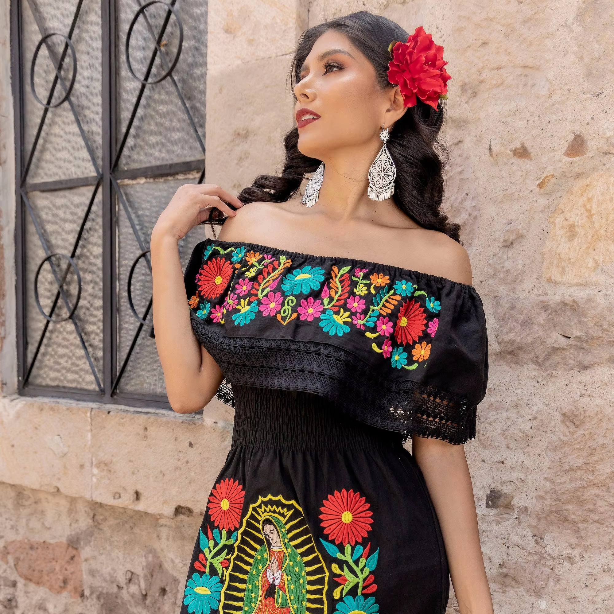 Boho Dress Mexican Linen Dress Shop Modern Mexican Dresses