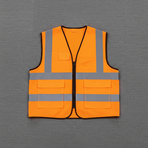 Gilet de sécurité réfléchissant à haute visibilité de classe 2 ANSI avec impression personnalisée du logo, maille, LED clignotante, imperméable, taille M pour hommes - Product Image 2