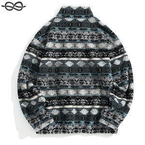 OEM personalizado hombres Sherpa cuarto Zip polar sudaderas 1/4 cremallera pulóver ropa de invierno bordado estampado patrón 100% algodón - Product Image 2