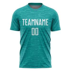Camiseta Deportiva Personalizada Color Verde Azulado, Impresión Digital, Manga Corta, Uniforme de Equipo, Transpirable, Secado Rápido, Antibacteriana, 100% Poliéster, con Logotipo - Product Image 1