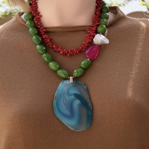 Recién llegado, conjunto de collar de diseñador, collar de cuentas de resina, gargantillas de eslabones personalizados de la galería de moda, cuentas de vidrio de semillas, artículos de fiesta - Product Image 1