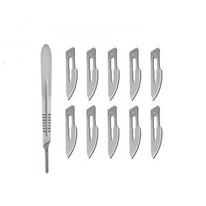 Manche de scalpel n°4 4 Manches de scalpel en acier inoxydable - Parfaites pour les procédures chirurgicales précises, Manche de scalpel n° 4 - Product Image 3
