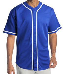 Camiseta de béisbol con botones sólidos para hombre, uniforme liso, camiseta de equipo con diseño sublimado - Product Image 1