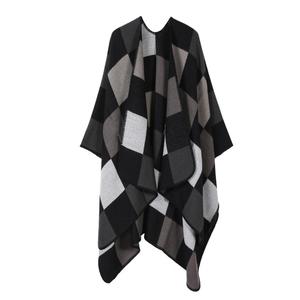 Chal Largo y Cálido para Mujer, Diseño a Cuadros Jacquard, Grueso, Ecológico y Moderno para Invierno - Product Image 2