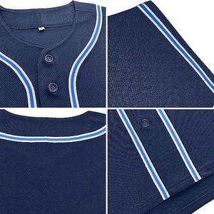 Camisetas de béisbol personalizadas de Color sólido, ropa deportiva transpirable para adultos, ropa de equipo uniforme de manga corta a la moda - Product Image 5