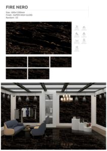 กระเบื้องพอร์ซเลนเคลือบเงาขนาด600x1200มม. กันลื่นดูเป็นหินอ่อนหินผนังและปูพื้นสำหรับใช้ตกแต่งภายในห้องน้ำ - Product Image 2