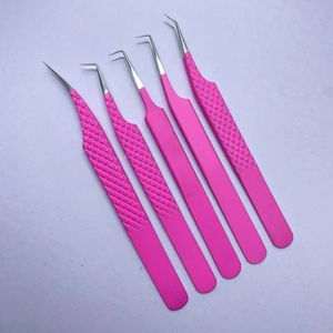 Pince à épiler pour extensions de cils en acier inoxydable à pointe dentelée de 10 mm de longueur, prix d'usine, pour les maquilleurs, outil du fabricant - Product Image 5
