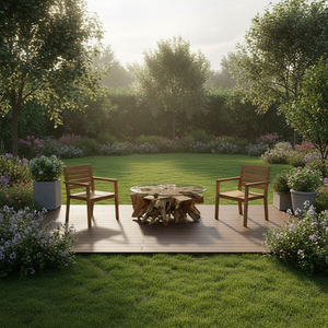 Table basse en bois massif écologique en racine de teck artisanale, design moderne, table en souche de bois naturel durable pour le salon - Product Image 4
