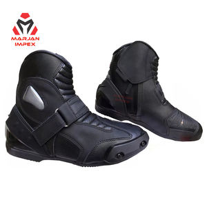 Botas de Motociclismo de Carreras, Calzado de Cuero para Pista con Estructura Protectora de Tobillo y Suela de Tracción Mejorada - Product Image 3