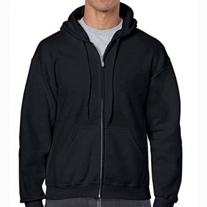 Sweat-shirts à capuche zippés pour hommes de haute qualité, manches longues, vêtements décontractés d'hiver, couleur unie, surdimensionnés, logo personnalisé, prix raisonnable, mélange de coton - Product Image 5