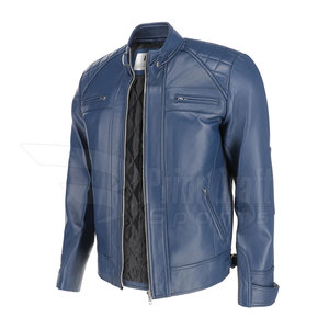 New Style Solid Color <b>Men</b> <b>Leather</b> <b>Jacket</b> Premium Quality Hot Selling <b>Men</b> <b>Leather</b> Winter <b>Jacket</b> - Product Image 3