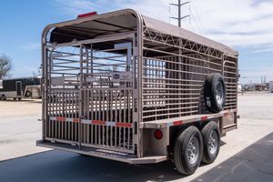 Remorques pour chevaux Calico 2024 pas chères, 6' x 16', remorque pour bétail vivant / Remorque de ferme pour bétail vivant de qualité, double essieu, cage à boîte, meilleur prix - Product Image 3