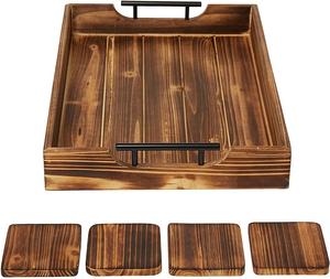 Bandeja de pino Vintage más vendida, posavasos de madera en blanco para café, pan, merienda, fruta, plato de madera, bandeja para el hogar - Product Image 2