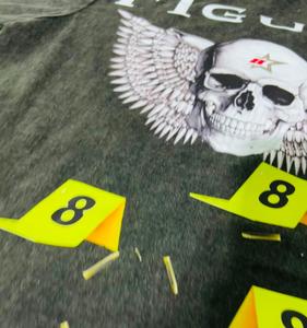 Men's Acid Wash Cotton <b>T</b>-<b>Shirt</b> with DTF Printing Front Logo Custom <b>Neck</b> Label Tansy Industry <b>Low</b> Prices - Product Image 3