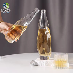Tùy Chỉnh Thiết Kế Độc Đáo 350Ml 500Ml 750Ml Sang Trọng Kim Cương Hình Dạng Rượu Vodka Gin Tequila Rượu Rượu Rượu Linh Hồn Nước Chai Thủy Tinh - Product Image 5