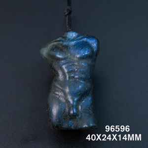 Handmade Vintage Bold Green Flash <b>Labradorite</b> <b>Pendant</b> Necklace Gold Plated Natural Gemstone Jewelry for Him for Engagement - Product Image 4