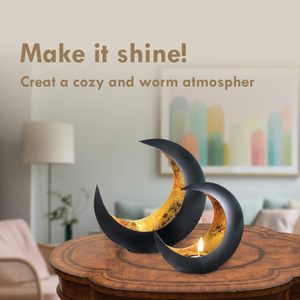 ที่วางโคมไฟชารูปทรงดวงจันทร์ดีไซน์ใหม่มีดีไซน์และขนาดที่กำหนดเองได้สำหรับการตกแต่งบ้านของคุณ - Product Image 4