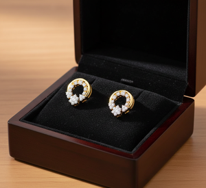 Pendientes de Oro de Moda con Diseño de Halo de Triple Flor para Mujer, Joyería Fina, Regalo de Aniversario - Product Image 3