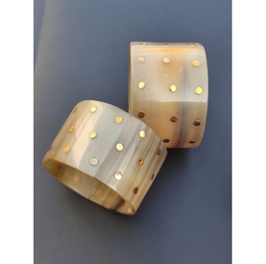 Puños de cuerno Ankole, brazaletes de cuerno de búfalo Natural, pulseras de cuerno pulido ancho para mujer, joyería Bohemia, accesorios de moda - Product Image 3