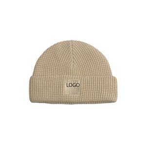 Kivotech-Bonnet en tricot gaufré pour homme, logo personnalisé, avec étiquette privée/étiquette tissée - Product Image 1